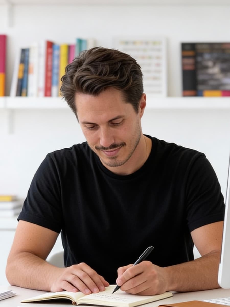 Dr. med. Vincent Ehrhardt Suchier am Schreibtisch